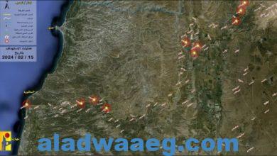 صورة ملخص عمليات المقاومة ضد إسرائيل بتاريخ 15-2-2024