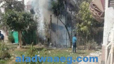 صورة نشوب حريق داخل مزرعة فى الشيخ زايد والسيطرة علية