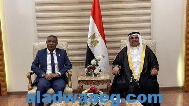 صورة رئيس البرلمان العربي يستقبل رئيس برلمان جزر القمر بالقاهرة