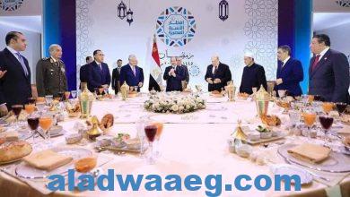 صورة رئيس جامعة الوادي الجديد يشارك في حفل إفطار الأسرة المصرية
